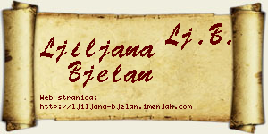 Ljiljana Bjelan vizit kartica